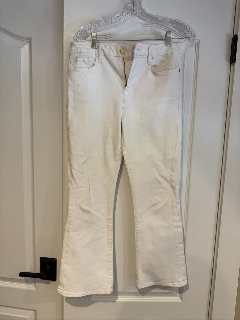 Women’s Frame White Kick Crop Jeans